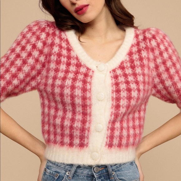 Rouje Ronny Red Cardigan sz 34 NWT - Picture 2 of 7